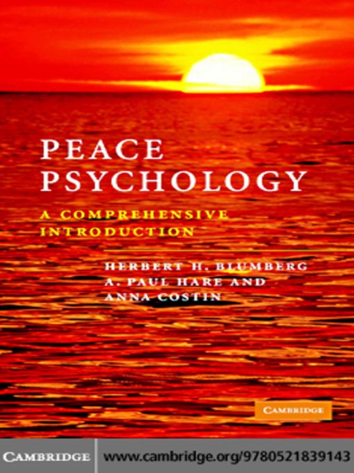 Title details for Peace Psychology by Herbert H. Blumberg - Available